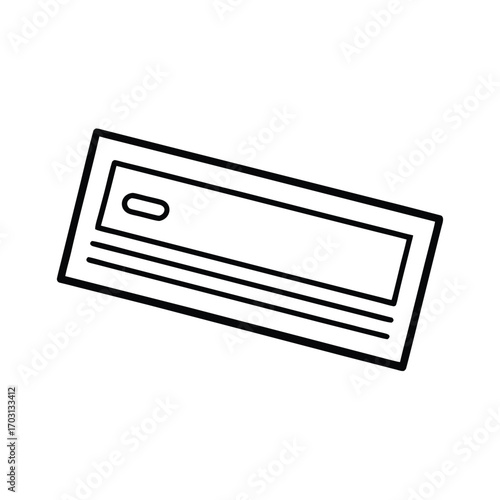 Realistic business card mockup design vector line art on white background