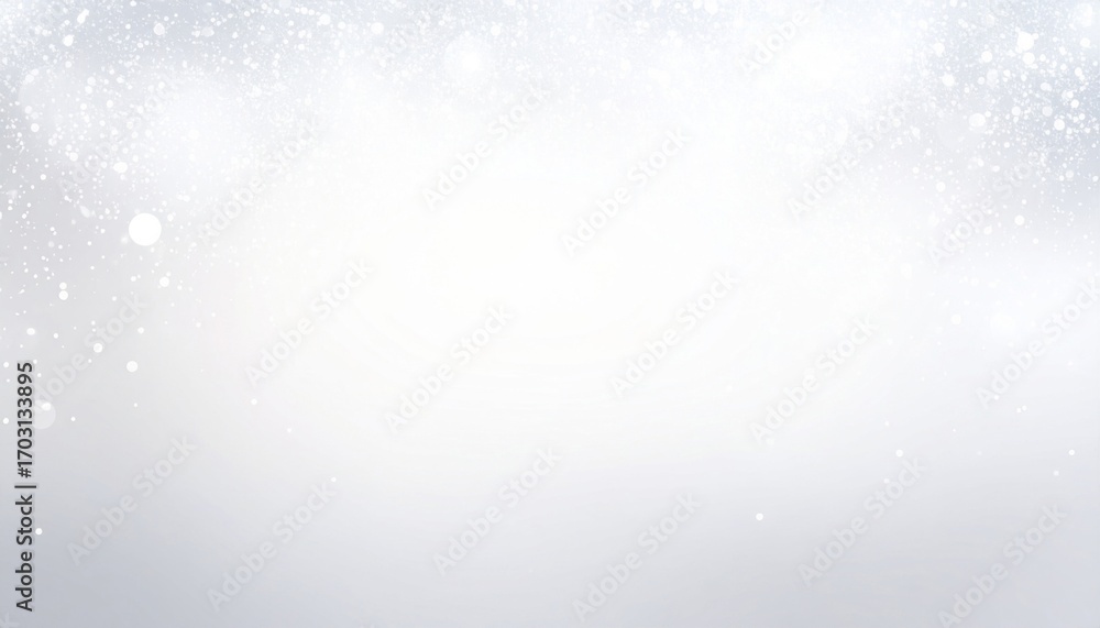 Fototapeta premium White Abstract Sparkling Background with Defocused Blurred Light Glitter and Snowflakes