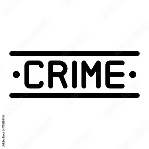 police line line icon