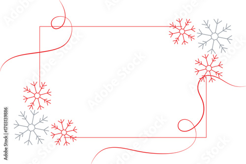 Christmas frame with empty space for Merry Christmas card