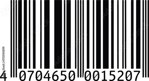 Modern barcode identification number product scanning retail industry commerce technology data vector