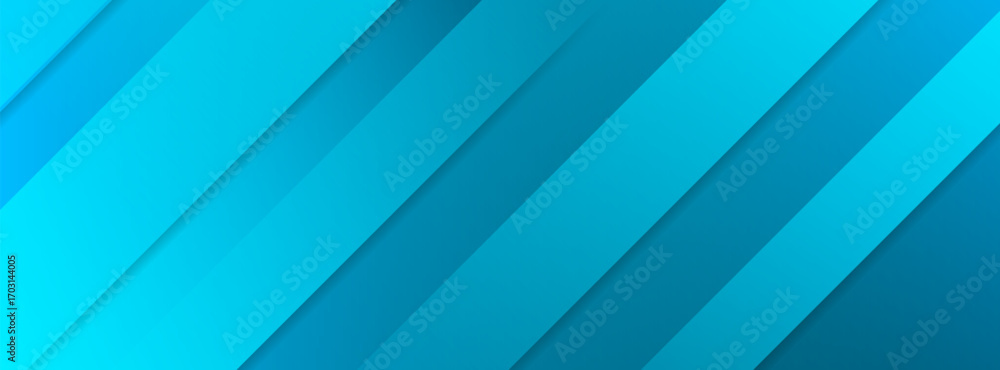 Obraz premium Abstract banner background with blue diagonal lines and gradient style.
