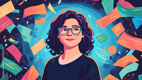 A teachers portrait wearing glasses