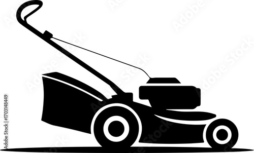 lawn mower silhouette vector illustration
