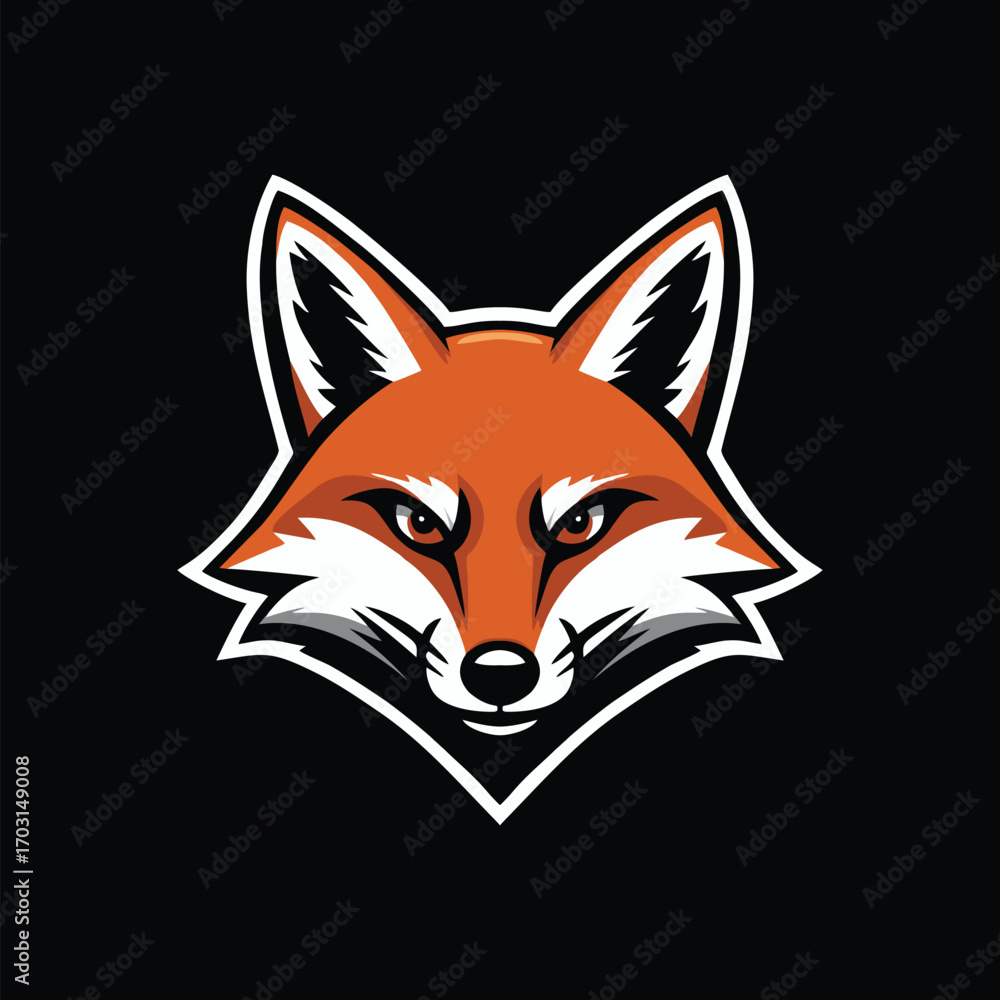 Fototapeta premium Fox logo vector design art illustration