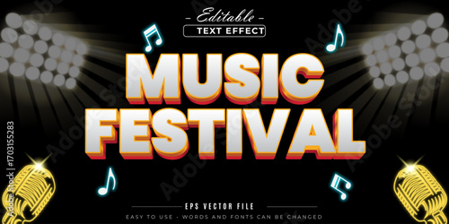 Editable text effect music festival theme.