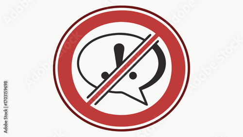 Prohibited Communication Sign No Talking or Messaging Allowed