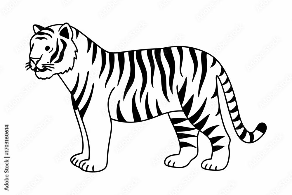 Fototapeta premium Tiger vector illustration