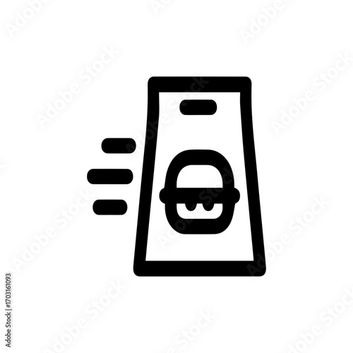 Fast food delivery icon