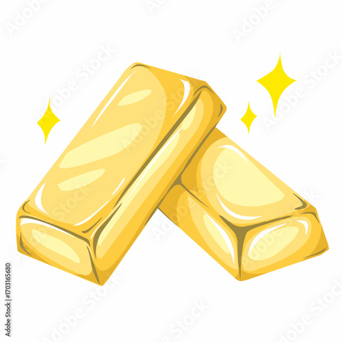A striking vector illustration of two gold bars crossed, symbolizing wealth, security, and success. The clean, modern design makes it perfect for financial and business-related projects