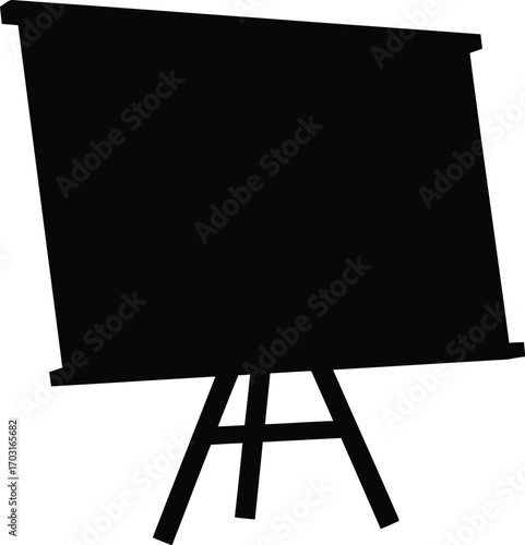 Blank presentation screen easel display board template for meeting and education vector