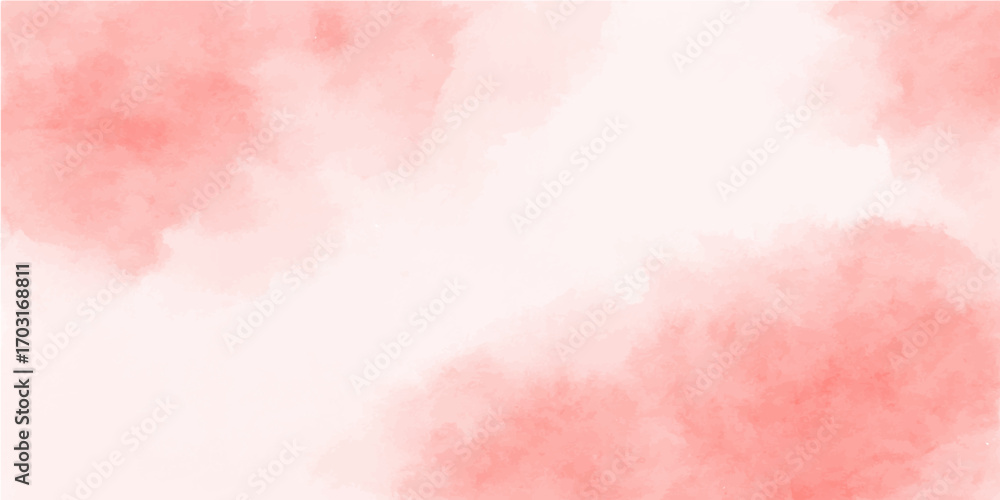 Obraz premium Pink abstract watercolour background with soft clouds and pastel sky texture