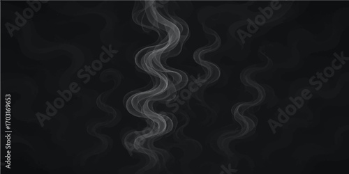 Black smoke abstract background with flowing waves and soft texture