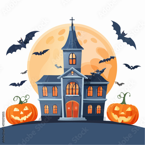 Spooky Castle on a Hill