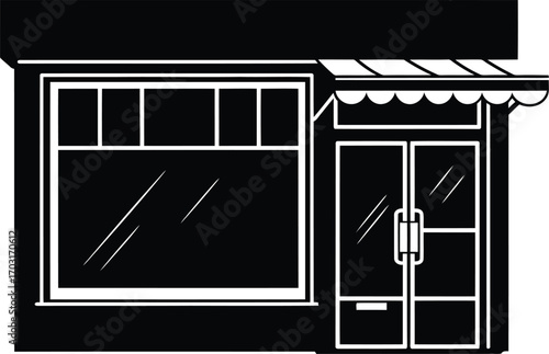Modern storefront design illustration for retail business startup small shop facade concept architecture vector