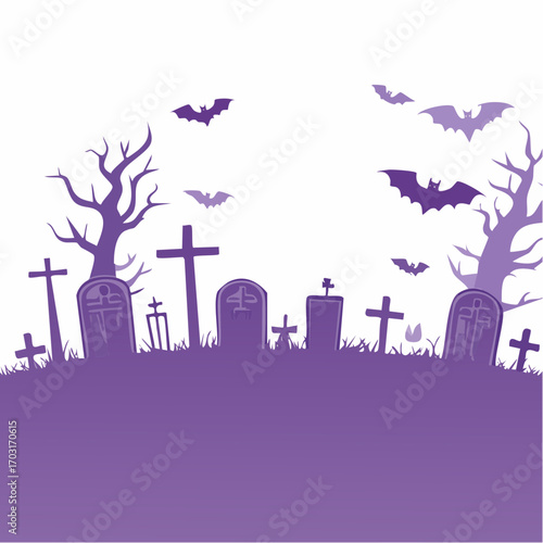  Spooky Graveyard Silhouette
