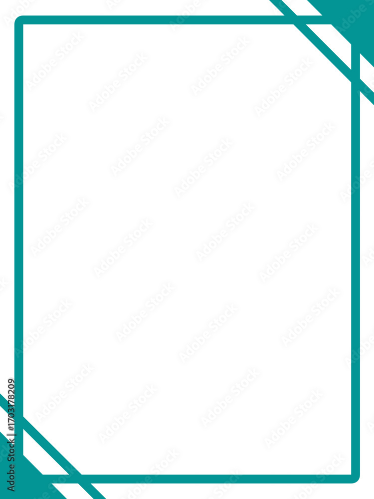 Obraz premium 縦フレーム4,グリーン,緑の枠,デザイン,カード,インフォメーション,三角,メッセージ,伝言,告知,お知らせ,メモ,コメント,広告,シンプル,直線的,囲み