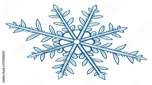 Downloadable intricate snowflake vector design for winter holiday crafts and decorations