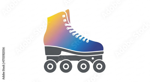 Colorful Roller Skate Icon