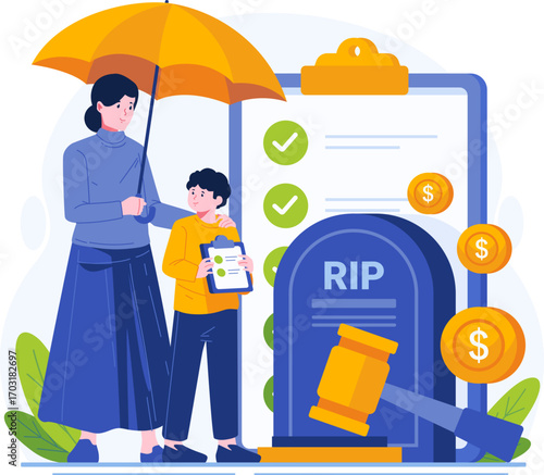 Insurance illustration pack in modern flat style. Includes health, car, home, travel, life, and financial protection concepts. Perfect for websites, apps, presentations, infographics, and corporate pr