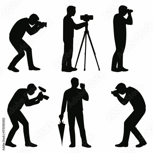 silhouettes of photographer