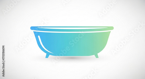 Gradient Bathtub Icon