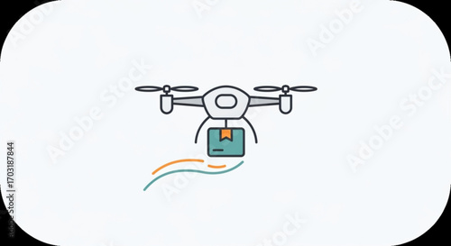 Swift drone delivery service transporting package with modern technology and efficient logistics for quick shipping solutions