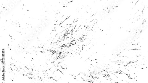 Grunge background overlay vector vintage distressed texture with cracks and scratches. Distressed urban grunge texture background white surface with black gray scratches. 