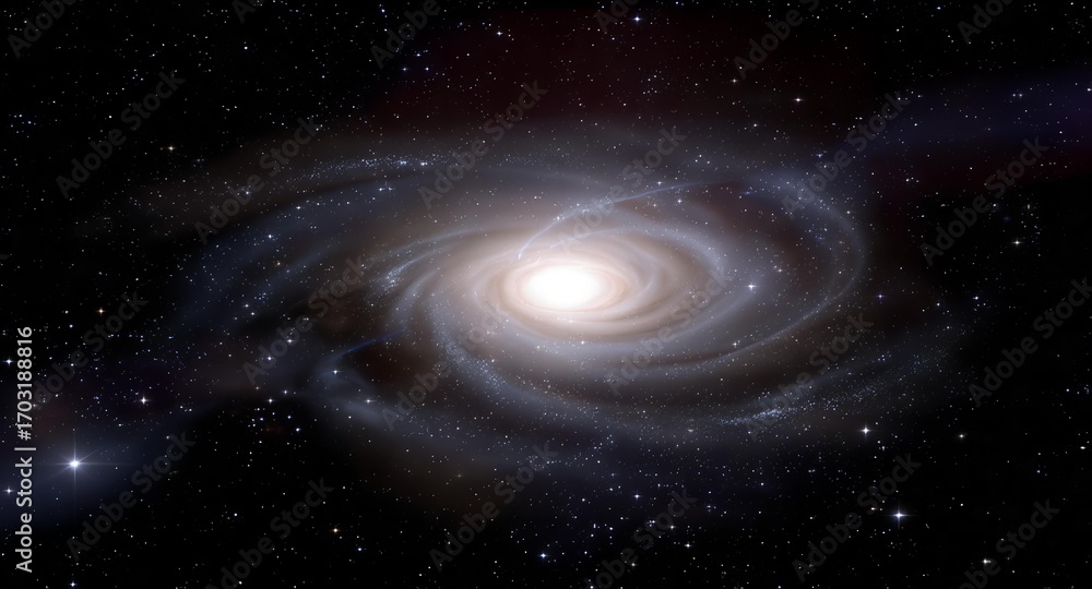 Naklejka premium Spiral Galaxy in Deep Space.