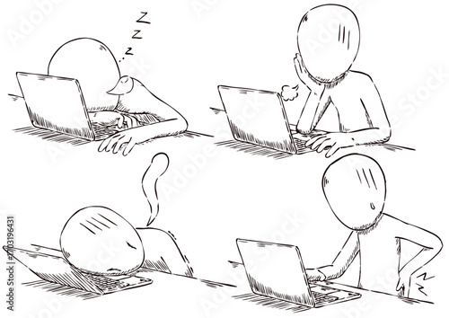 ノートPCで疲労してる人4種②