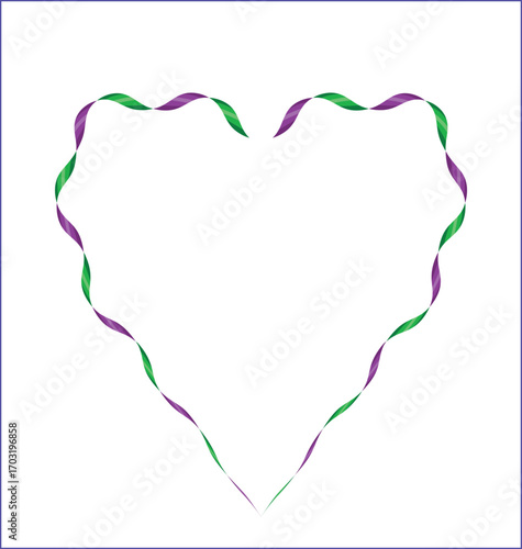 heart shaape with rainbow colour  love