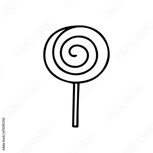 Swirl Lollipop Outline