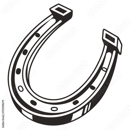 Horseshoe, luck, good fortune, metal, horseshoe shape, lucky charm.