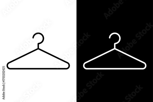 Wardrobe and Closet Symbol Collection. Clothes Hanger Vector Illustration