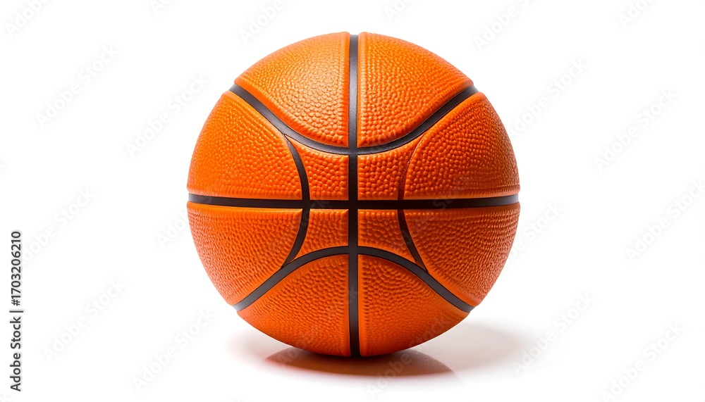 Fototapeta premium Orange basketball on white background.