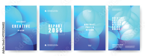 Modern gradient liquid glass poster background vector set with geometric perspective shapes, abstract cover template for flyer, social media, advertising, banner, wallpaper, and promotional design