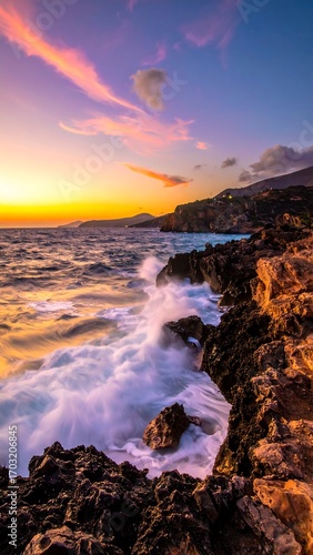 Dramatic coastal sunset (1)