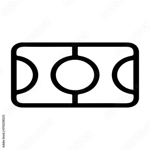 Sports Court Outline Icon