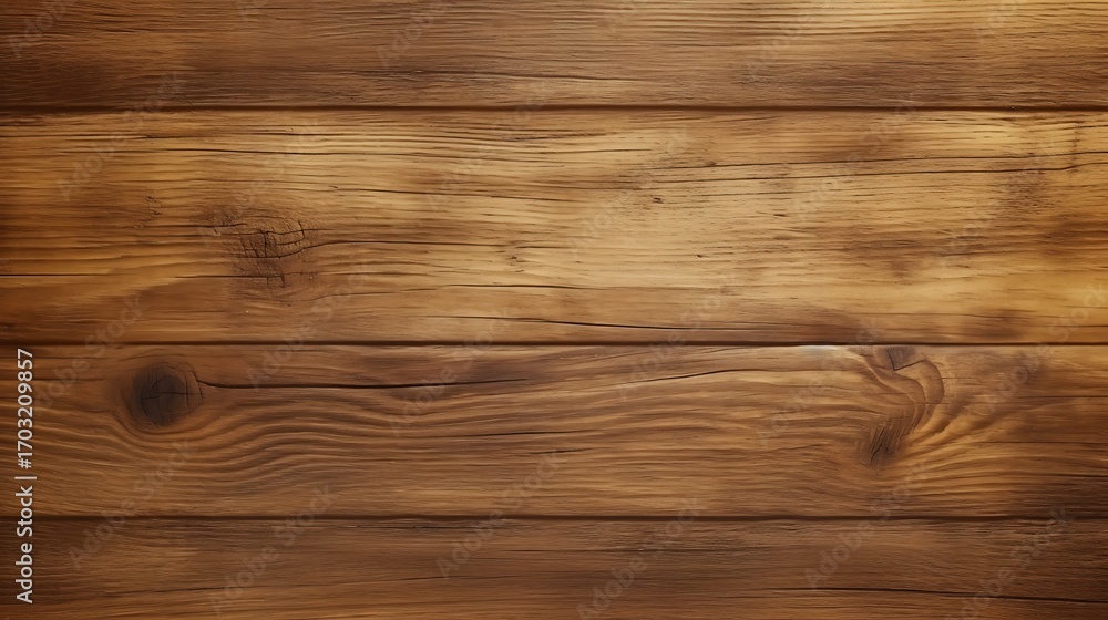 Naklejka premium Old wooden texture background with natural brown planks and grain pattern