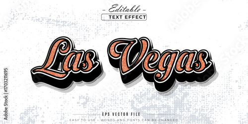 Classic Las Vegas editable text effect.