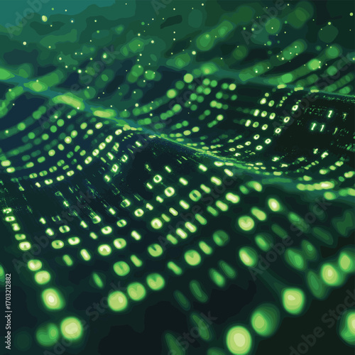 Digital binary data and streaming binary code background. Matrix background with digits 1.0. Vector illustration , vector style simple color