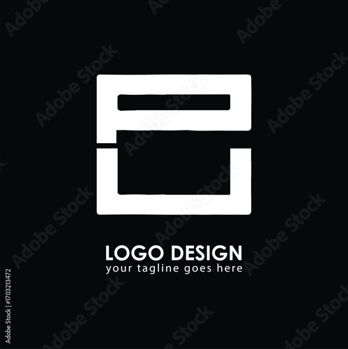 PU UP Logo Design, Creative Minimal Letter UP PU Monogram