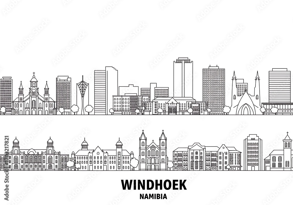 Fototapeta premium Windhoek's Linear Embrace
