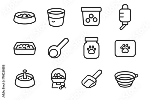 Tiny cup scoop vector icon feeding bowl icons spoon food pet small