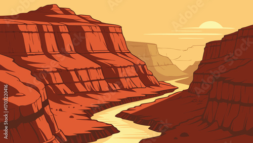 Grand Canyon National Park with Colorado River.