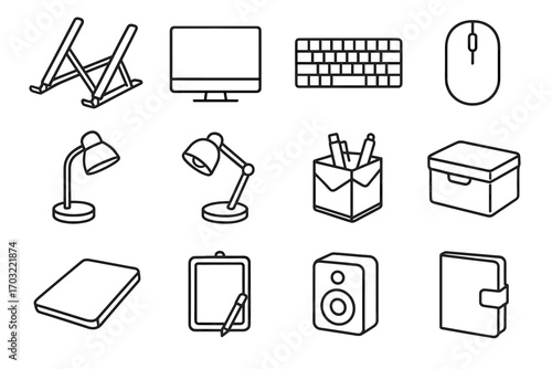 Icons icon power mini desk stand portable travel pen mouse holder vector
