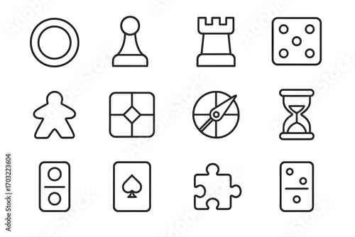 Timer icons icon piece dice domino game rook board vector playing checkers