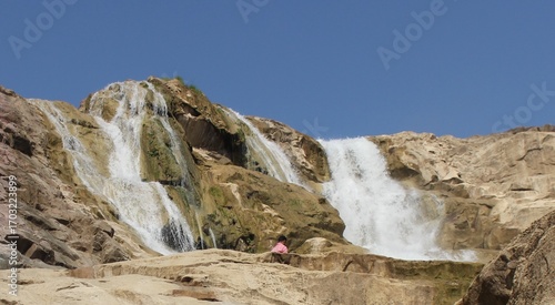 Canvas Print Kuntala waterfall of Adilabad in India. Photo: October 15, 2018
