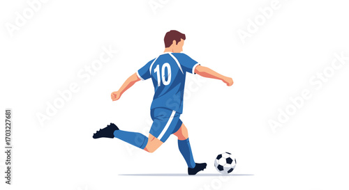 Soccer Player in Action.