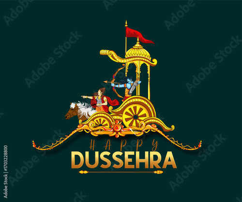 Lord Rama with Bow and Arrow for Dussehra Celebration  symbolizing courage, virtue, and the triumph of good over evil on the auspicious occasion of Dussehra.